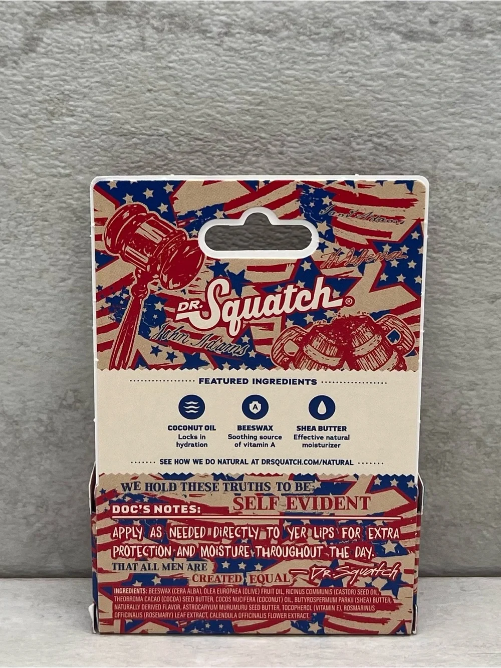 💥 $10 Dr. Squatch Moisturizing Lip Balm in Patriot Punch ~ 2 Pack